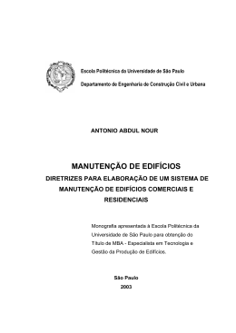 manutenção de edifícios - Poli-Integra