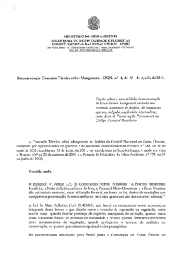 Recomenda&ccedil;&atilde;o que disp&otilde;e sobre a necessidade de manuten&ccedil;&atilde;o