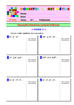 Pot&ecirc;ncias: Resolu&ccedil;&atilde;o de Express&otilde;es Num&eacute;ricas