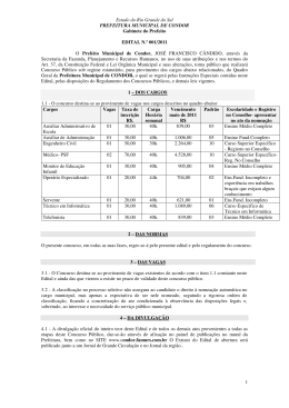 edital 001/2011 - Munic&iacute;pio de Condor