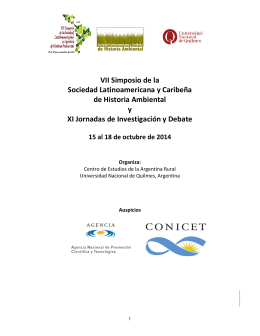 Programa Final - VII Simposio de Historia Ambiental