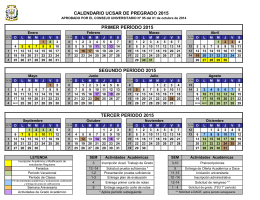 calendario ucsar de pregrado 2015 tercer período 2015 primer