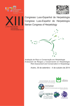 posters - XIII Iberian Congress of Herpetology
