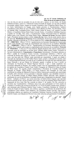 Fa&ccedil;a aqui o - Tribunal de Contas do Estado de Sergipe