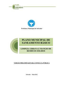 plano municipal de saneamento b&aacute;sico - Infraestrutura