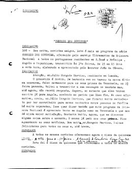 "CORREIO DOS OUVINTES"