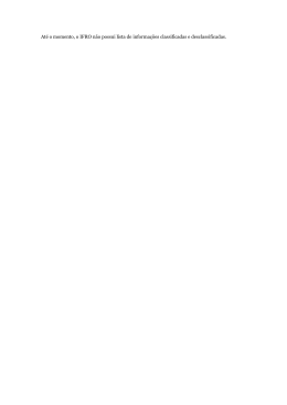 Até o momento, o IFRO não possui lista de informações