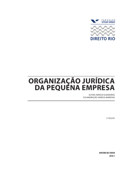 Organiza&ccedil;&atilde;o Jur&iacute;dica da Pequena Empresa