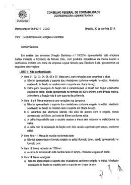 Resultado amostra -SULFLEX - Conselho Federal de Contabilidade
