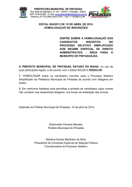 EDITAL 004/2013 DE 10 DE ABRIL DE 2014