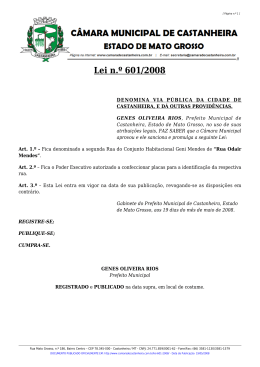 Lei n.º 601/2008 - Câmara de Castanheira