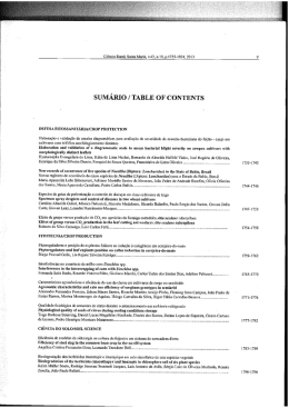 sUM&Aacute;RIo /TABLE oF coNTENTs