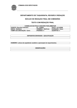 departamento de taquigrafia, revis&atilde;o e reda&ccedil;&atilde;o n&uacute;cleo de reda&ccedil;&atilde;o