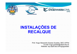 INSTALA&Ccedil;&Otilde;ES DE RECALQUE