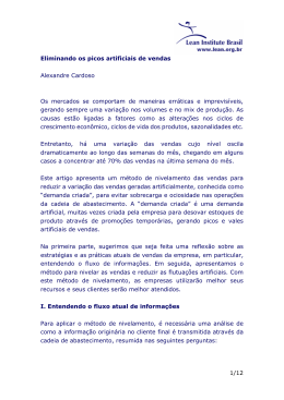 1/12 Eliminando os picos artificiais de vendas Alexandre Cardoso