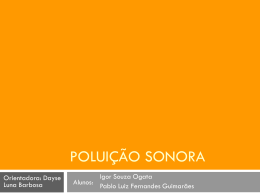 POLUI&Ccedil;&Atilde;O SONORA