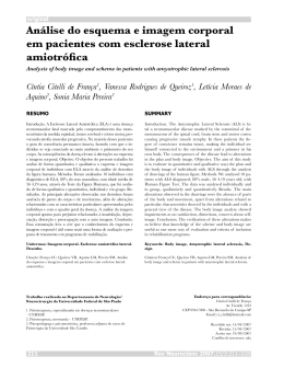 Análise do esquema e imagem corporal em pacientes com