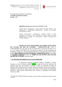Excelent&iacute;ssimos Senhores Conselheiros Conselho Nacional de