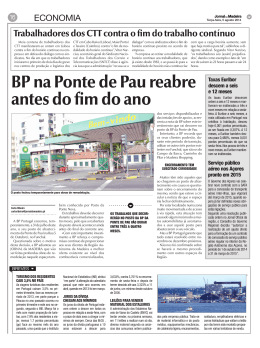 BP na Ponte de Pau reabre antes do fim do ano Serviço público