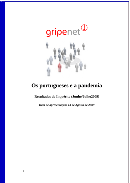 Os portugueses e a pandemia