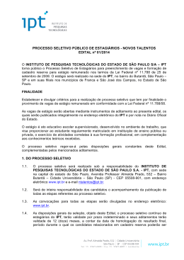 Edital do Concurso de Estagiarios