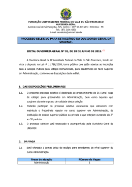 Edital N&deg; 1/2015