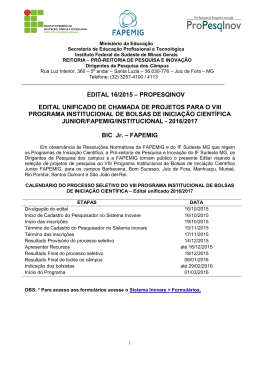 edital 16/2015 - IF Sudeste MG - Instituto Federal do Sudeste de