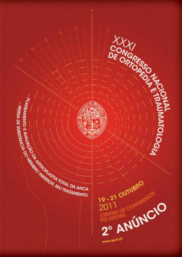 2º Anúncio - Sociedade Portuguesa de Ortopedia e Traumatologia