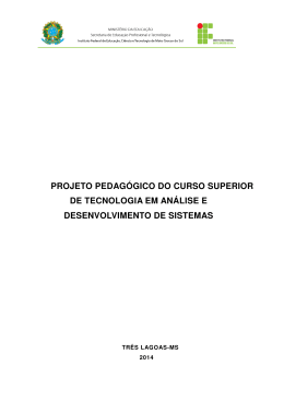 PROJETO PEDAGÓGICO DO CURSO SUPERIOR DE