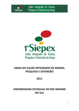 ANAIS DO SAL&Atilde;O INTEGRADO DE ENSINO