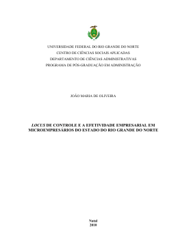 locus de controle e a efetividade empresarial em