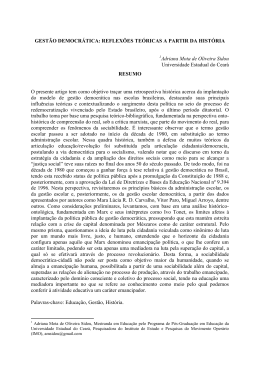 gestao democratica reflexoes teoricas a partir da historia