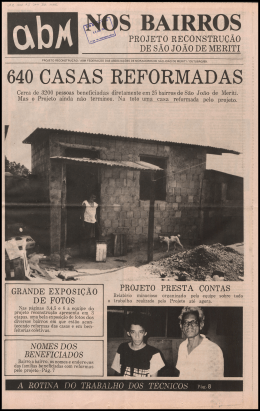 projeto reconstru&ccedil;&atilde;o de s&atilde;o jo&atilde;o de meriti grande exposi&ccedil;&atilde;o de