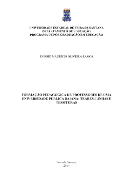 forma&ccedil;&atilde;o pedag&oacute;gica de professores de uma universidade