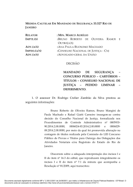 DECIS&Atilde;O MANDADO DE SEGURAN&Ccedil;A &ndash; CONCURSO
