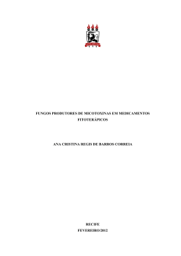 fungos produtores de micotoxinas em medicamentos fitoter&aacute;picos
