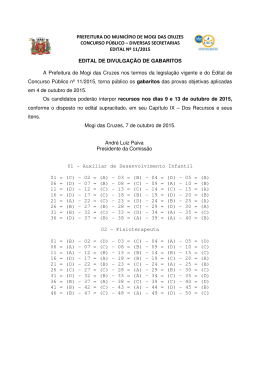 PREFEITURA DO MUNICÍPIO DE MOGI DAS CRUZES