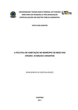 a politica de habitação no munícipio de mogi das cruzes