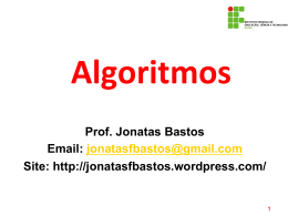 Algoritmos - Jonatas Bastos