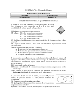 Ficha 1 - Matemática