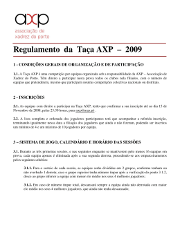 Regulamento da Taça AXP – 2009