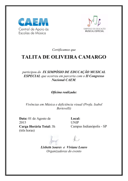 talita de oliveira camargo - Música e Inclusão by Viviane Louro