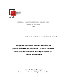Proporcionalidade e razoabilidade na jurisprud&ecirc;ncia do