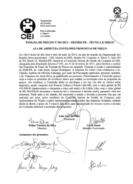 Ata Abertura Propostas de Pre&ccedil;os