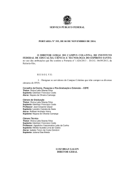 Portaria DG-Colatina nº 353 - 2014 - Instituto Federal do Espírito Santo