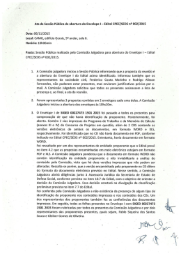 Proposta Técnica do Edital CPEC/SEDS nº