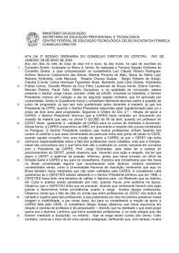 3&ordf; Sess&atilde;o Ordin&aacute;ria - Cefet-RJ