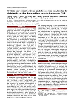 Atividade sobre modelo at&ocirc;mico pautada nos eixos estruturantes da