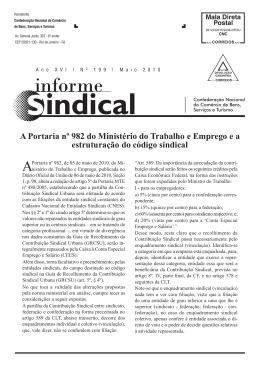 A Portaria n&ordm; 982 do Minist&eacute;rio do Trabalho e Emprego e a