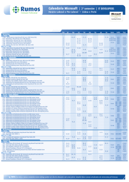 Calend&aacute;rio Microsoft | 2&ordm; semestre | IT DEVELOPERS